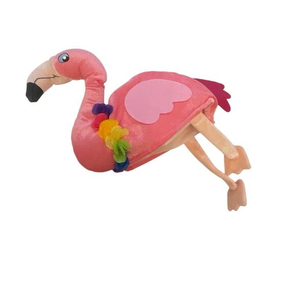 John Waters Christmas Pride LGBQ Pik Plysh Flamingo Hat - Picture 5 of 14